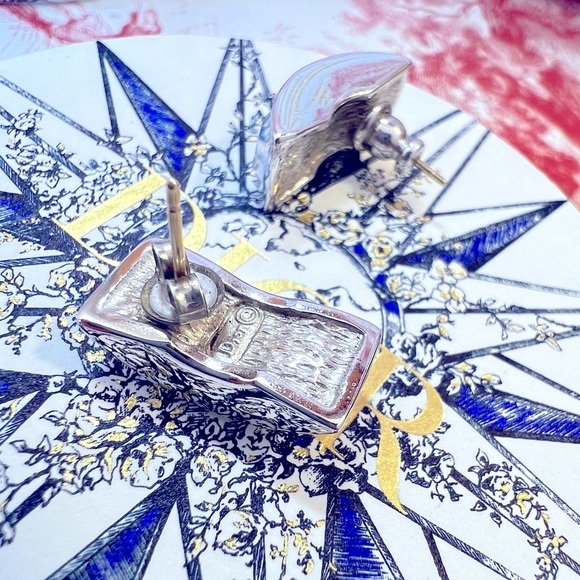 DIOR Pierced Earrings “Timeless Diamanté” Authentic Christian Dior - Picture 9 of 10